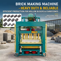 Machine à fabriquer des blocs creux et des pavés en béton automatique à vibration SHUNYA QTJ4-40, semi-automatique, à moteur