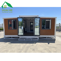 Maison en conteneur extensible Maison modulaire de 3 chambres de 30 mètres carrés Maison extensible préfabriquée portable de 40 pieds