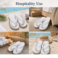 Tongs en PVC personnalisées avec logo, impression intégrale, pour hôtels, complexes hôteliers, commandes promotionnelles, vente en gros