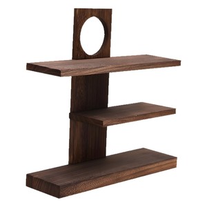 Wooden Multi Tier Display <b>Shelf</b> 40x12x40cm For Tea Set And Plant Storage <b>Desktop</b> Organizer - Product Image 5