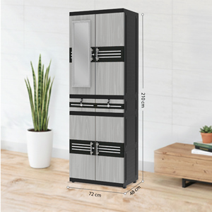 Mejora tu espacio con el colgador multifuncional MSC Drawer Fit con espejo, portátil, minimalista y moderno. - Product Image 1