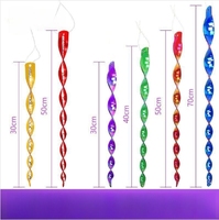 Bande réfléchissante PS colorée répulsive pour oiseaux en spirale en gros pour le contrôle des oiseaux de pomme de champ de légumes de verger
