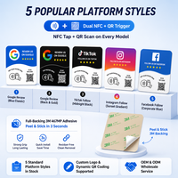 Carte NFC Google pour avis TikTok et Instagram, plaque d'avis Google NFC, étiquettes en acrylique, autocollant de carte Google avec NFC Ntag213 pour avis Google