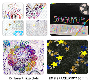 Nouveau motif de transfert de paillettes thermocollantes Sparkle <span class=keywords><strong>GRS</strong></span>, design personnalisé de transfert de cristaux brillants pour chemises, justaucorps, <span class=keywords><strong>gymnastique</strong></span> et autres vêtements de sport - Product Image 6