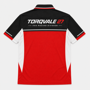 Custom Racing Fan Polo Shirts Motorsport Team Color Block Spliced Pique Printed Logo Short Sleeve Motor Race Event Uniform - Product Image 4