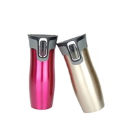 Mug à café isotherme sous vide de style américain en acier inoxydable 304 de 420 ml avec couvercle, meilleure vente 2026, maintien thermique 12-24 heures, idéal pour la salle de sport