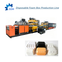 Nouvelle machine automatique de formage de boîtes repas en mousse PS, contrôlée par PLC, avec pompe à moteur 380V 204kW, haute sécurité, écologique et jetable