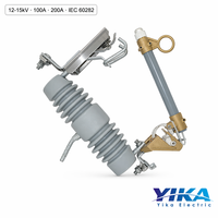 Disjoncteur électrique haute tension YIKA pour extérieur, 11 KV, en porcelaine, à déclenchement, 100A, haute capacité de coupure, norme IEC282