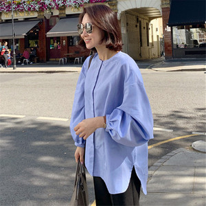 Großhandel 2025 Frühling und Sommer Lässige Weite Übergrößen Damen Chiffon-Bluse Unregelmäßiger Eleganter OL-Stil Bluse - Product Image 3