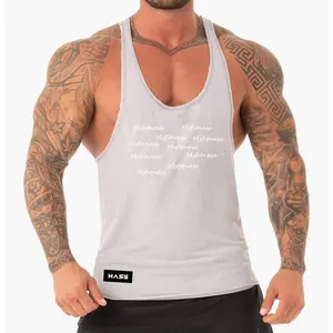 Plus Size Gym Men's Tank Tops Mens Stringers Muscle Y Back Sleeveless Shirts Summer Running Singlet Tank Vest