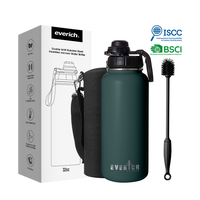 Everich Vente en gros Bouteille d'eau isolée sous vide Couvercle de verrouillage pour sport Vente en gros Bouteilles d'eau potable en acier inoxydable pour la gym