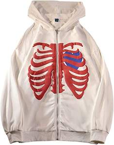 Sweat à capuche zippé intégral noir uni, personnalisé Y2K, avec impression en relief, broderie de strass, réfléchissant, marque du fabricant - Product Image 6