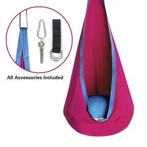 Asiento de vaina para uso interior y exterior 100% algodón hamaca infantil silla columpio para niños - Product Image 1