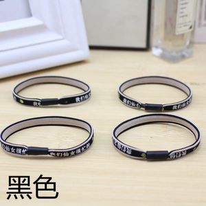 Élastique à cheveux imprimé avec motif lettre, haute élasticité, pour femmes et enfants, accessoire de coiffure décontracté, origine Yiwu - Product Image 2