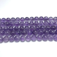 Cuentas de Amatista Natural de Alta Calidad AAA de 6mm, 8mm y 10mm, Venta al Por Mayor a Precio de Fábrica para la Fabricación de Joyería DIY