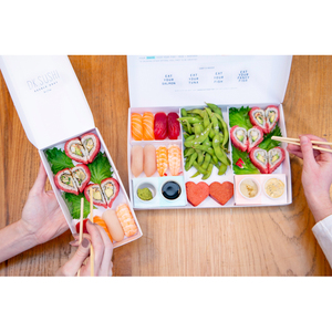 กล่องใส่อาหารซูชิกล่องอาหารกลางวันกล่องอาหารญี่ปุ่นกล่องกระดาษกระดาษแข็งเกรดอาหารแบบพับได้ - Product Image 1