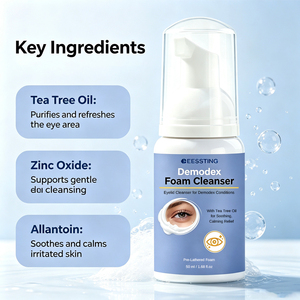 Nettoyant Moussant OEM/ODM Anti-Mites et Anti-Imperfections pour Peaux Sèches, Contrôle du Sébum, Nettoyage en Profondeur, Réduction des Pores, Hydratant et Éclaircissant (pour le soin du visage) - Product Image 4