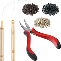Offre Spéciale : 1000 micro-anneaux de 5 mm avec perles en silicone pour extensions de cheveux naturels – Outil essentiel