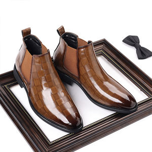 Botas Chelsea Italianas de Alta Calidad para Hombre, Clásicas de Invierno, de Cuero PU, Impermeables, Casuales - Product Image 3