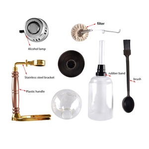 CAFEMASY Glass Siphonic Chân Không Siphon Glass Siphon Cà Phê Maker Đen/Vàng Siphon Máy Pha Cà Phê - Product Image 5