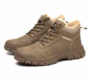 Bottes <span class=keywords><strong>de</strong></span> travail <span class=keywords><strong>de</strong></span> <span class=keywords><strong>sécurité</strong></span> JIANKUN unisexes pour hommes et femmes, en cuir microfibre imperméable, avec embout en acier, anti-écrasement/anti-perforation - Product Image 6