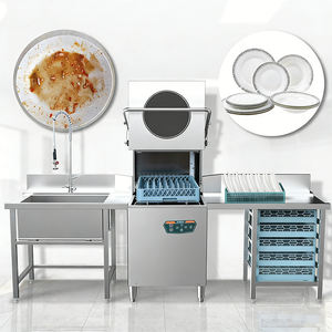 Lave-vaisselle professionnel haute performance à grande capacité, à commande tactile, avec couvercle relevable <span class=keywords><strong>de</strong></span> type <span class=keywords><strong>hotte</strong></span> - Product Image 3