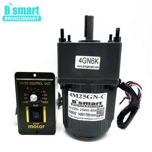 Bringsmart 4M25GN-C 220V 25W 300rpm proveedores Vehículo eléctrico asíncrono de alta velocidad Motor de CA de tres frases con controlador - Product Image 4