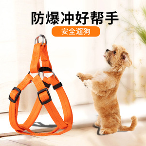 Arnés rojo para perros, correa ajustable para el pecho para perros pequeños, correa para pasear mascotas, suministros estilo Teddy Corgi - Product Image 4