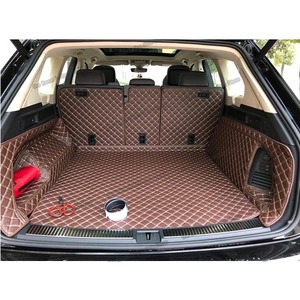 De coche de cuero Mat tronco de carga del trazador de líneas para Volkswagen <span class=keywords><strong>Touareg</strong></span> 2010, 2011, 2012, 2013, 2014, 2015, 2016, 2017, 2018, 2019, 2020 trasero vw - Product Image 1