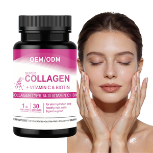 Cápsulas de Colágeno Marino que Mejoran la Belleza, Antioxidantes, Iluminadoras de la <span class=keywords><strong>Piel</strong></span> para Mujeres, Biotina, Vitamina C, Veganas, Sin Azúcar - Product Image 1