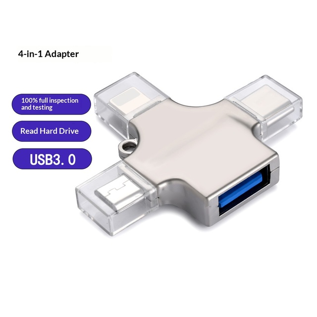 High Speed OTG Adapter 3 in 1 USB 3.0 Card Reader Model Bf333 for Smartphones