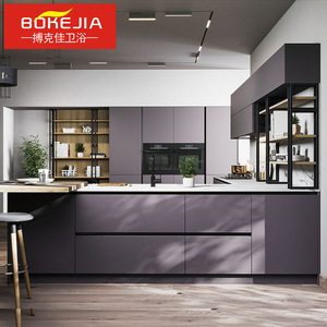 Meubles de cuisine modernes en acier inoxydable Bokejia, installation nationale complète - Product Image 1