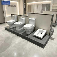 Présentoir moderne en métal pour toilettes en céramique, armoire de présentation murale ou au sol pour salle d'exposition d'articles sanitaires