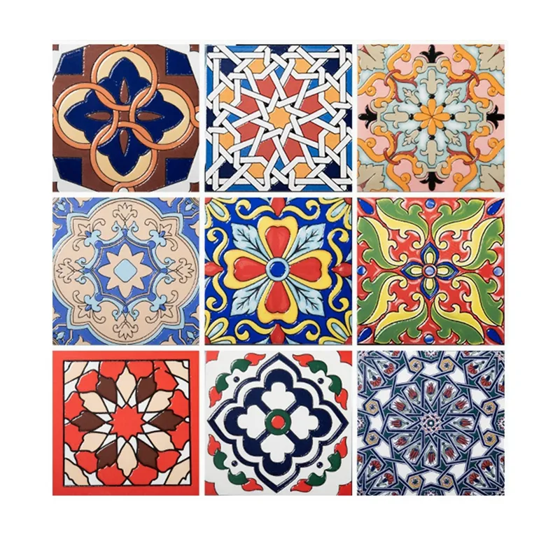 Factory wholesale portuguese wall and floor tile home restaurant decor tile for living room 15*15cm vintage staircase tiles