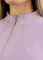 Vêtements équestres personnalisés en gros, OEM, chemise à séchage rapide, coupe ajustée, sous-vêtement pour femme, demi-zip