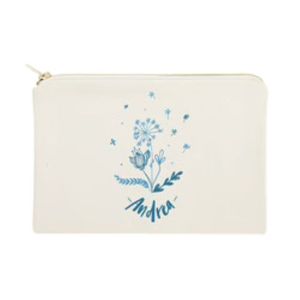 Bolsa de maquillaje de lona impresa hecha a medida al por mayor, bonita bolsa con cremallera, bolso de mano, Asa con cordón para cosméticos, productos de belleza - Product Image 4