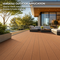 Plancher composite en bois creux double face pour terrasse extérieure, étanche, pour cour et villa, ODM OEM
