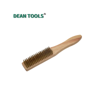 Brosse de nettoyage à manche plat en fil de laiton anti-étincelle 8*18mm, brosse d'entretien industrielle DEAN TOOLS