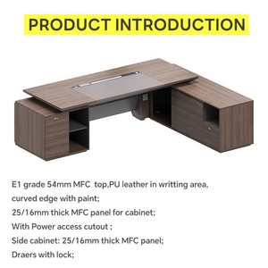 Hiện đại L hình dạng bàn CEO văn phòng điều hành bàn sang trọng nội thất văn phòng quản lý bảng văn phòng bàn Ông Chủ escritorios de oficina - Product Image 4