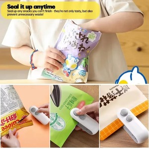 เครื่องซีลถุงขนมขนาดเล็กแบบพกพา ชาร์จผ่าน USB 2 in 1 พร้อมที่ตัดและแม่เหล็กสำหรับถุงพลาสติก - Product Image 5