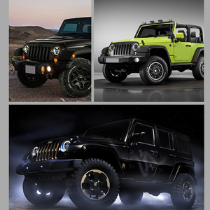 Phare LED rond de 7 pouces H4 scellé, faisceau haut et bas 80W avec anneau halo RVB, feux de jour DRL, clignotant pour Jeep, moto, Harley <span class=keywords><strong>Cafe</strong></span> - Product Image 6