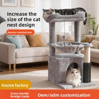 Tour d'escalade tout-en-un pour chats d'intérieur, vente en gros, OEM, logo personnalisé, marque privée, fournisseur d'articles pour animaux, commande en gros, MOQ