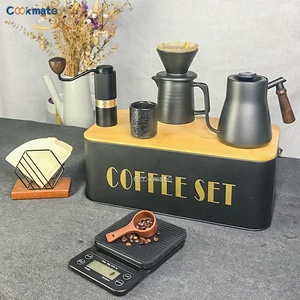 Ensemble d'outils pour cafetière kit d'accessoires-isolé, cafetière manuelle en acier inoxydable pour la maison, sac de voyage de Camping - Product Image 3