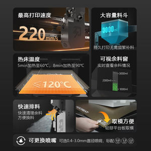 PLA PETG ABS TPU 펠렛 재활용 플라스틱으로 Piocreat G5Ultra 대형 산업용 3D 프린터 인쇄 - Product Image 6