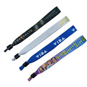 リボンリストバンド カスタムフェスティバル 布製織りリストバンド 刺繍入り布製リストバンド ブレスレット - Product Image 4
