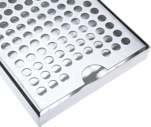 Accesorios para cafeterías Bandeja de goteo de cerveza, Bandeja de barra de bebidas con drenaje Bandeja de acero inoxidable Club <span class=keywords><strong>bar</strong></span> <span class=keywords><strong>Restaurante</strong></span> 30x17,5x1,5 cm - Product Image 6