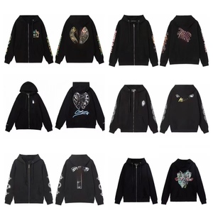 Sweat-shirt à capuche décontracté en molleton <span class=keywords><strong>100</strong></span> % coton, imprimé numérique, anti-boulochage, coupe ample, collection Hiver 2026 - Product Image 1