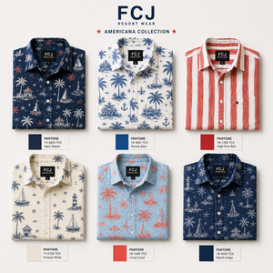 Camicia Americana da Uomo con Etichetta Privata, Traspirante, Antipiega, Stampa Nautica, Bottoni Frontali, Produzione su Misura - Product Image 2