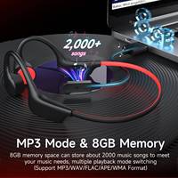 Écouteurs à conduction osseuse étanches ESON OEM ODM IPX8 pour la natation avec carte TF 8 Go et chargement magnétique 180 mAh