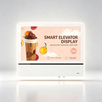 Layar Iklan Digital Signage Horizontal 21,5 inci untuk Lift Bus, Pemasangan di Dinding, Pemutar Video Foto LCD
